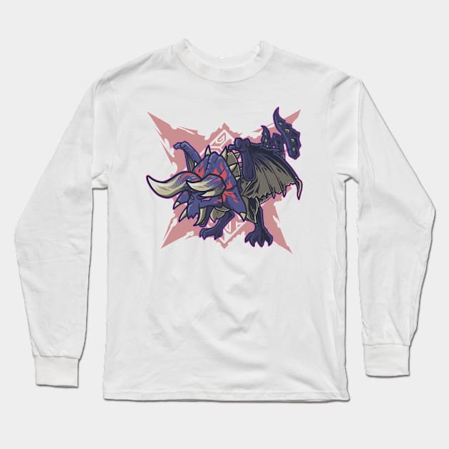 Bloodbath Diablos | Monster Hunter Long Sleeve T-Shirt by YhaniDoriasArts